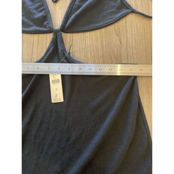 By Anthropologie Black Cutout Mini‎ Dress Size Medium MSRP $78 NWT - Picture 9 of 11